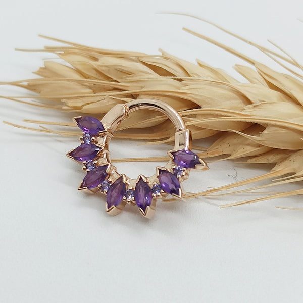 Marquise Amethyst Septum Jewelry